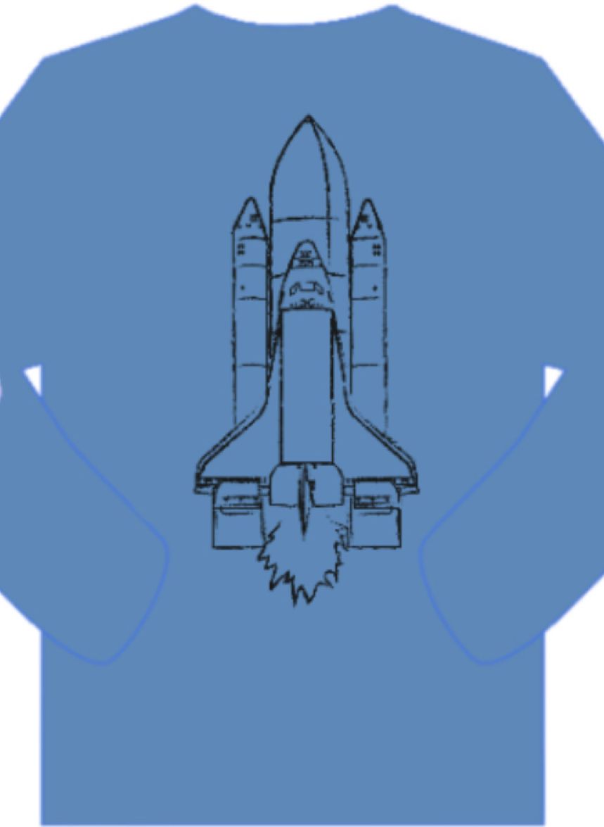 LS Denim Rocket Ship Tee (Kid & Big Kid)