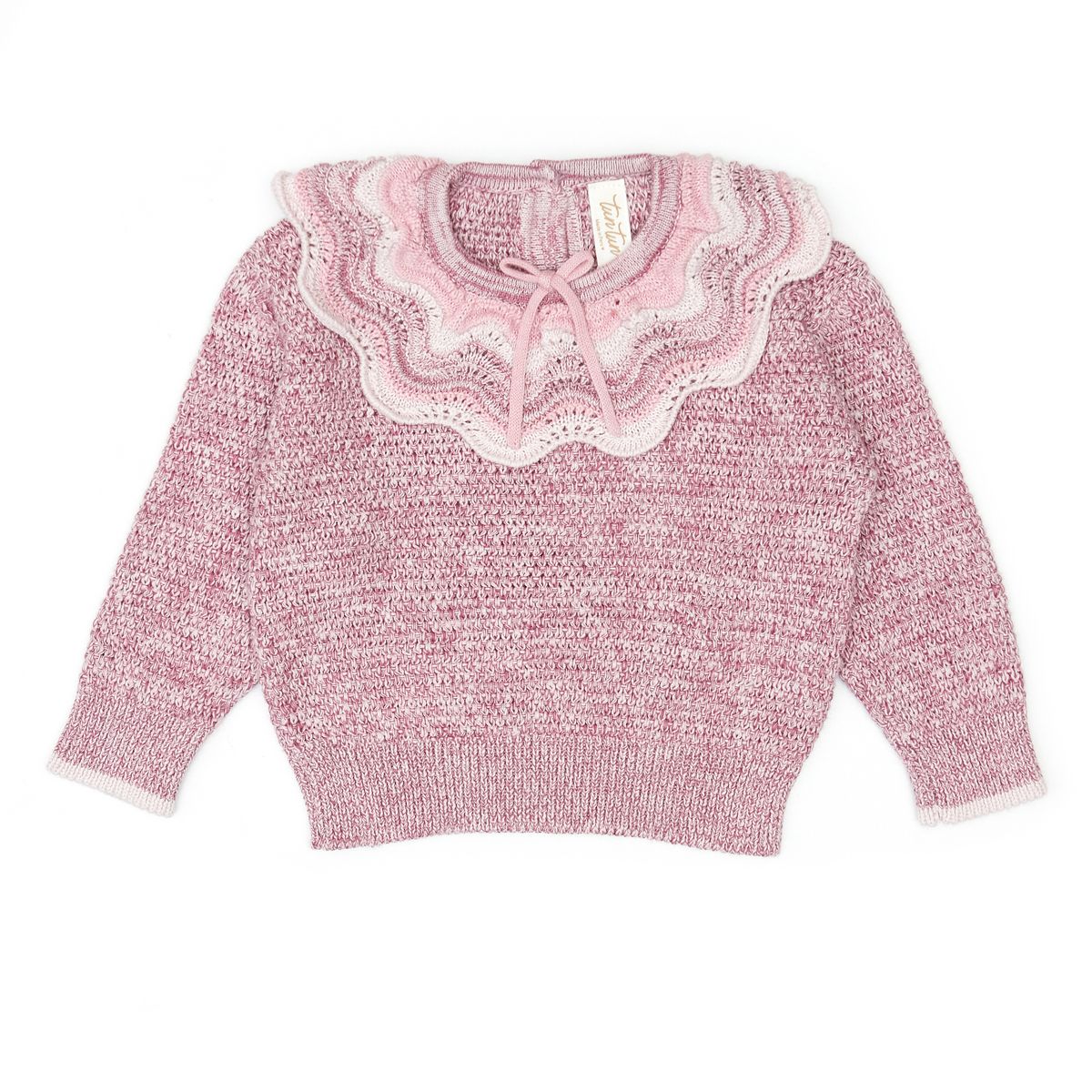 Mauve Multicolor Ruffle Sweater