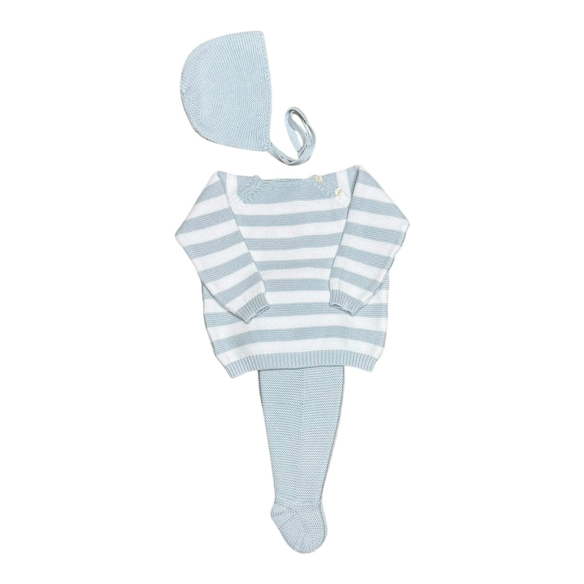 Blue Stripe Footed Baby Set (Infant)