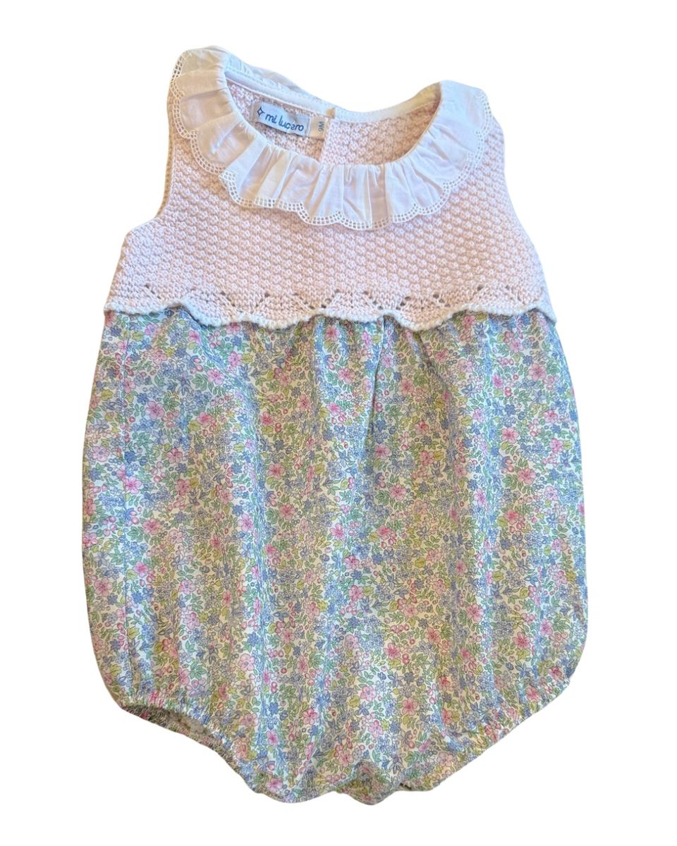 Knit Ruffle Floral Bubble
