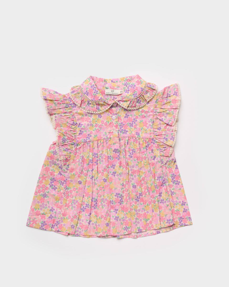 Emma Floral Purple Charlie Blouse