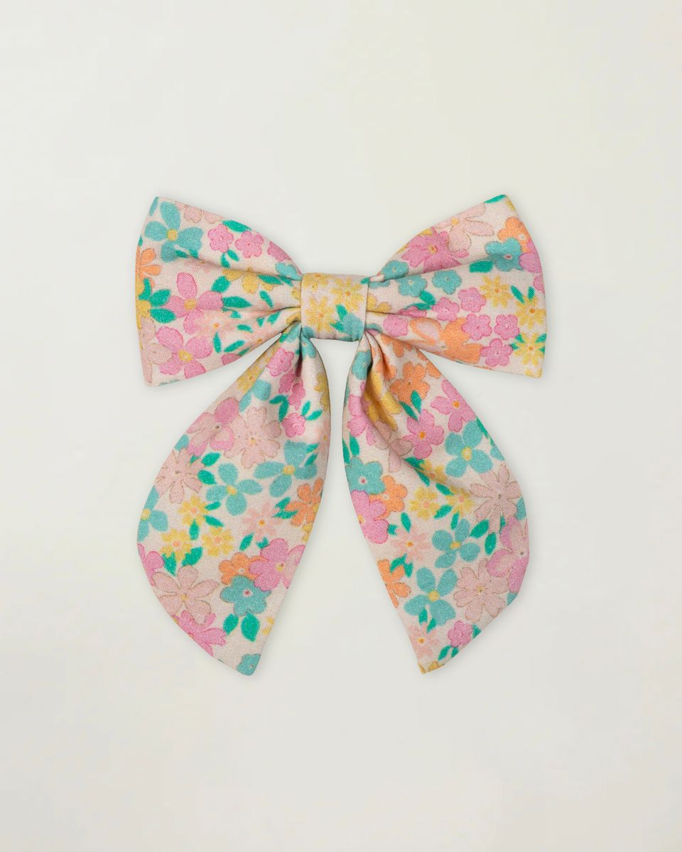 Emma Floral Mint Audrey Alligator Clip