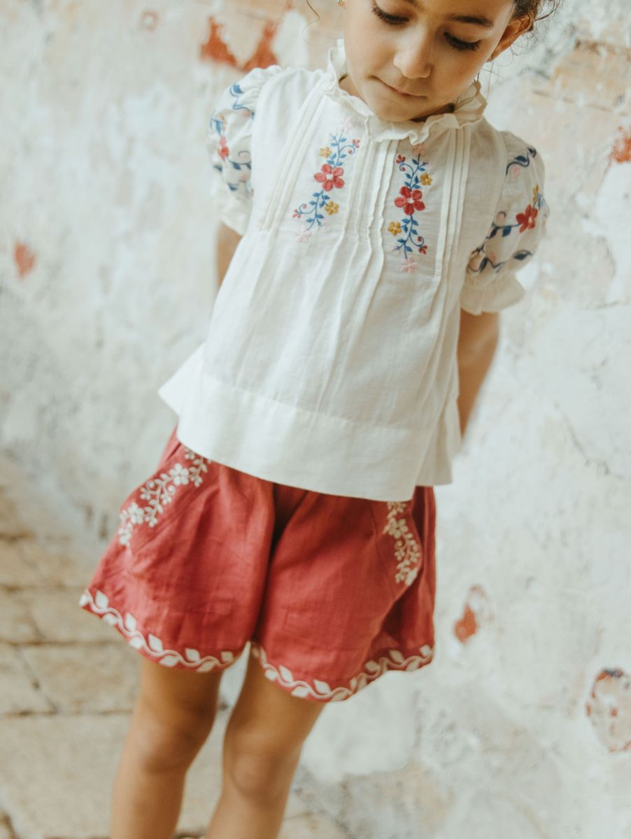 Brick Red Paperbag Shorts