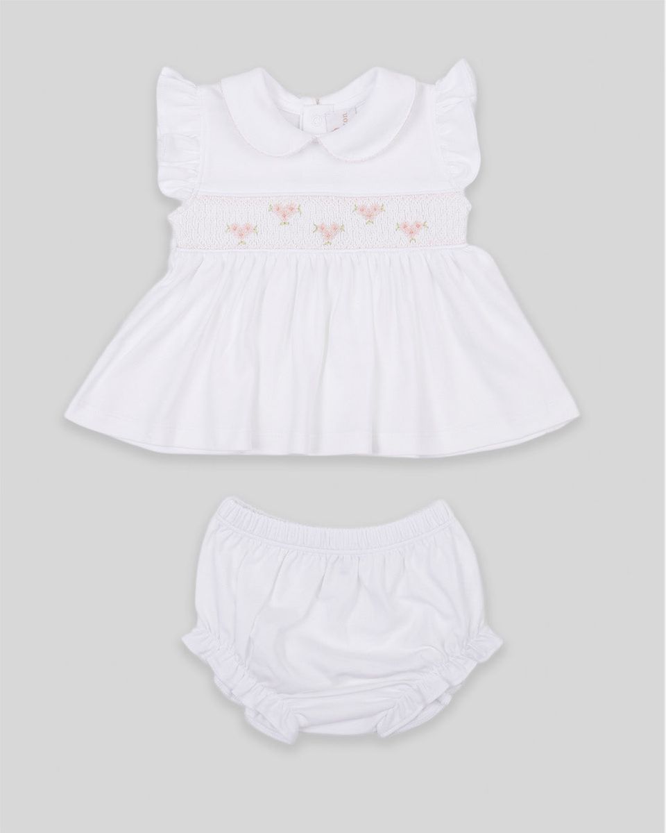 White/Pink Mini Zuzzel Dress Set