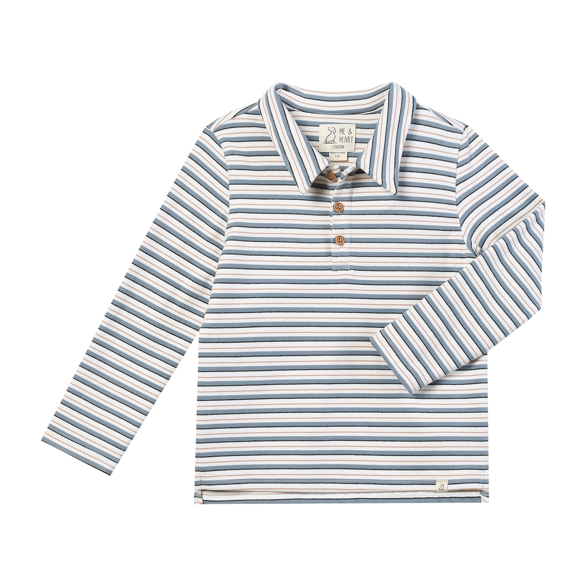 China/White Stripe Polo