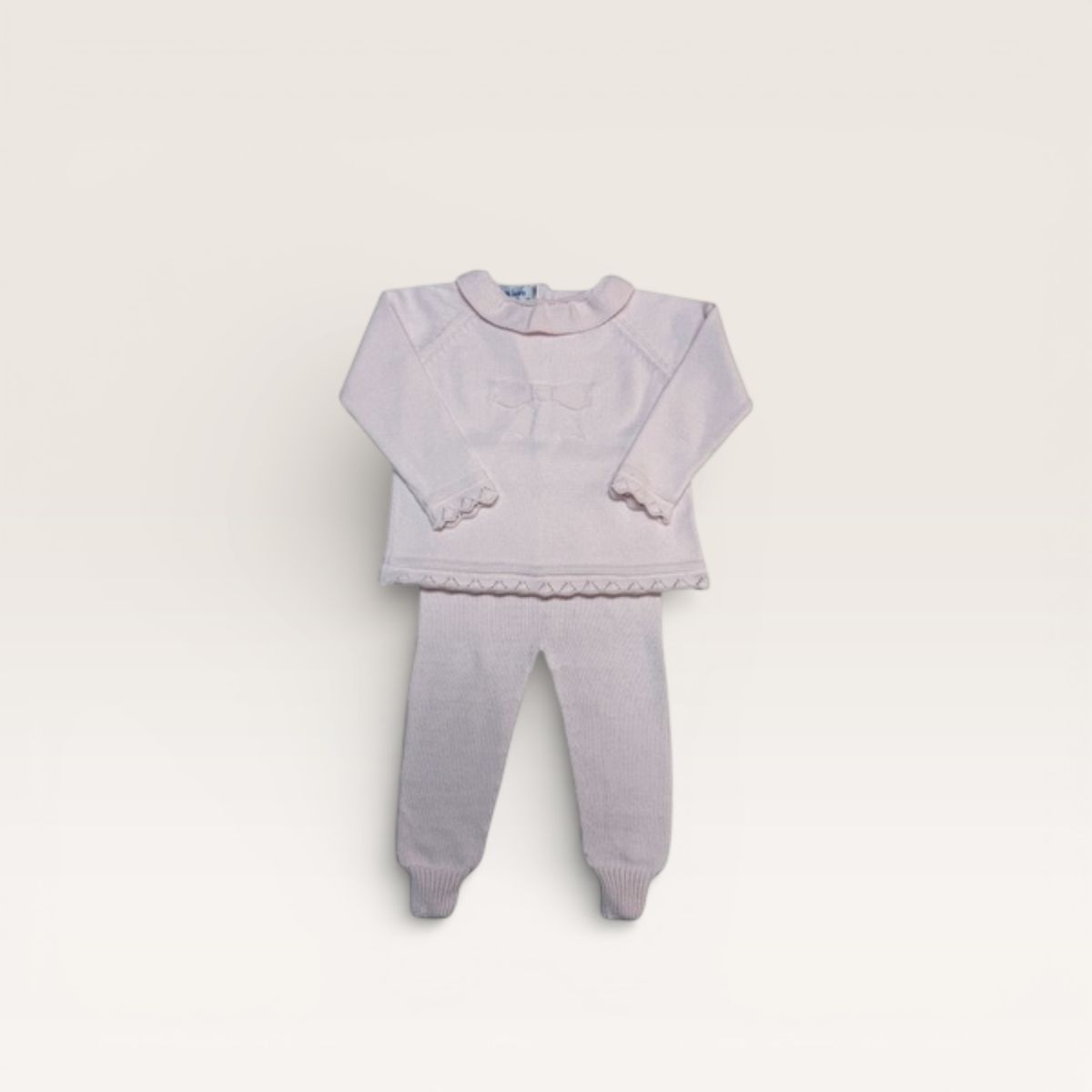 Pink Bow Jogger Knit Set