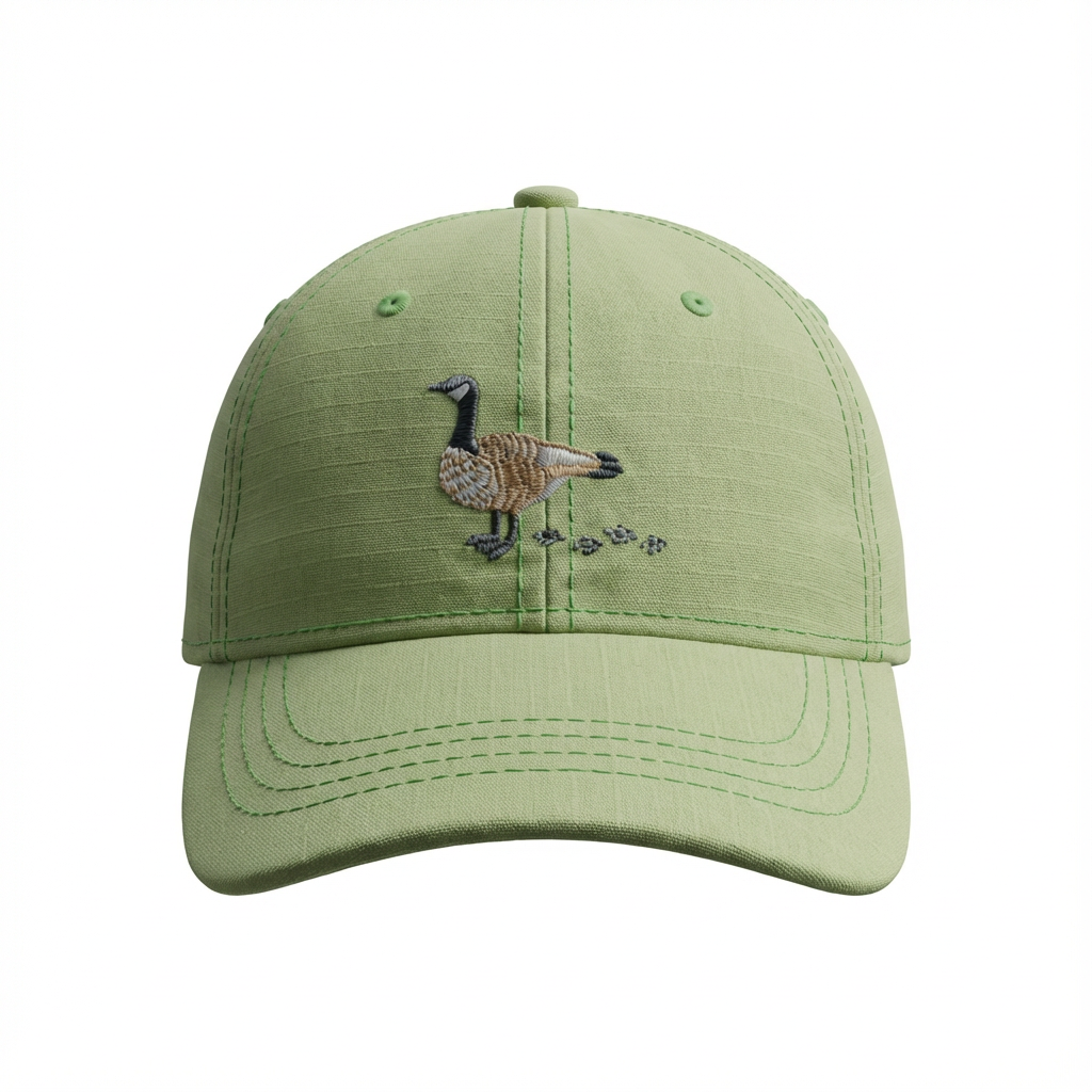 Pale Green Trailing Goose Canvas Hat