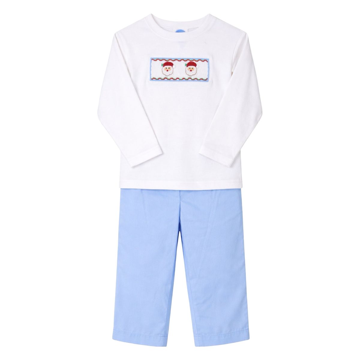 Blue Cord Santa Ollie LS Smock Pant Set