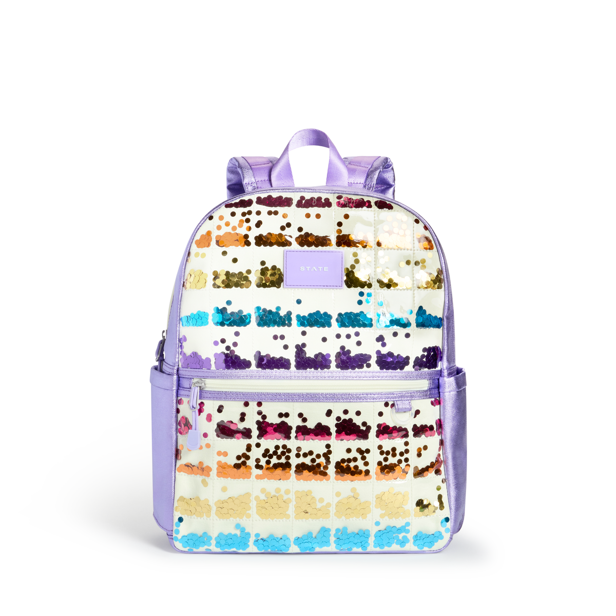 Lilac Quilted Sequins Kane Backpack