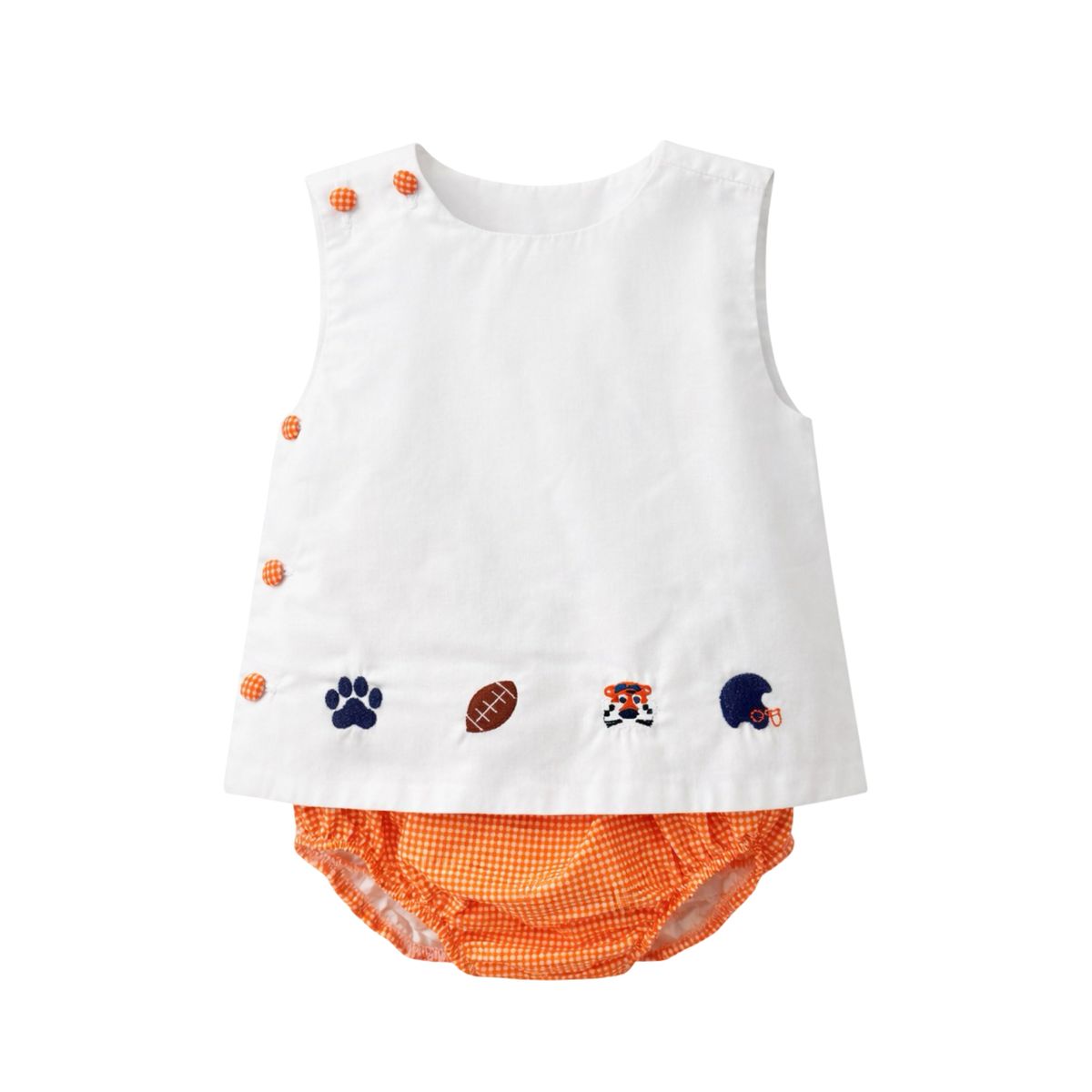 Orange/Navy Tigers Liam Diaper Set