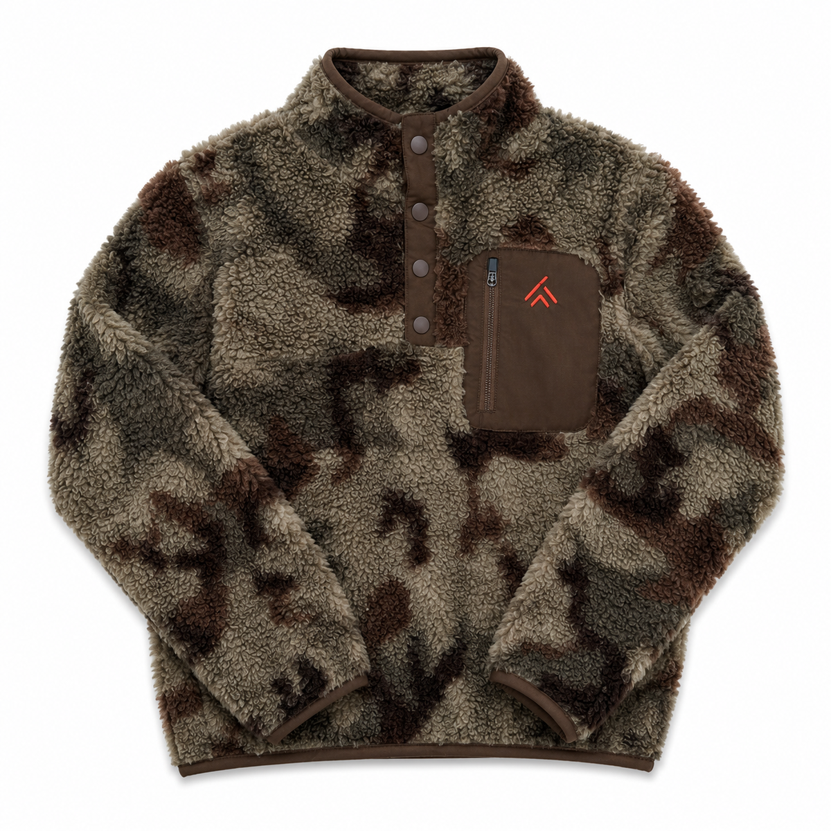 Camouflage Sherpa Snap Jacket
