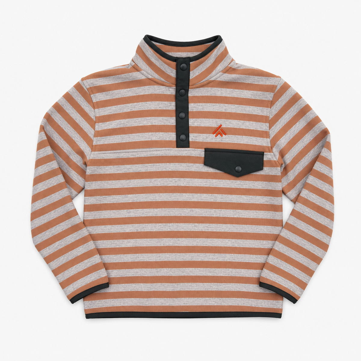 Grey/Orange Stripe Snapper Jacket