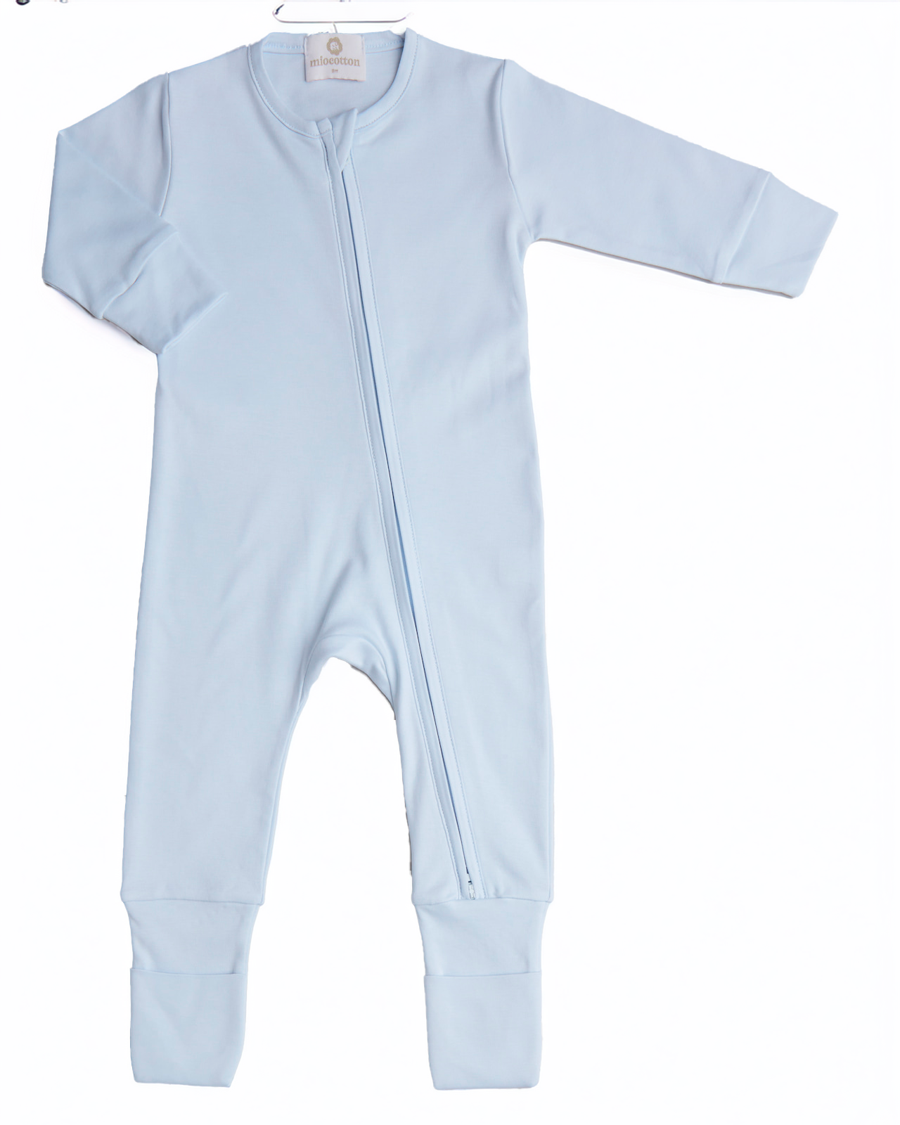 Mike Zip Romper-Blue/White/Pistachio (Baby)