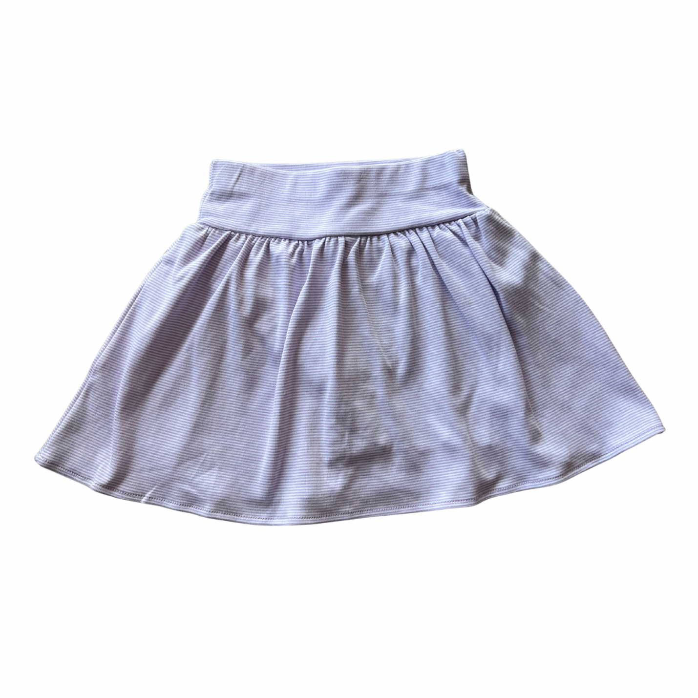 Lavender Stripe Gathered Skort