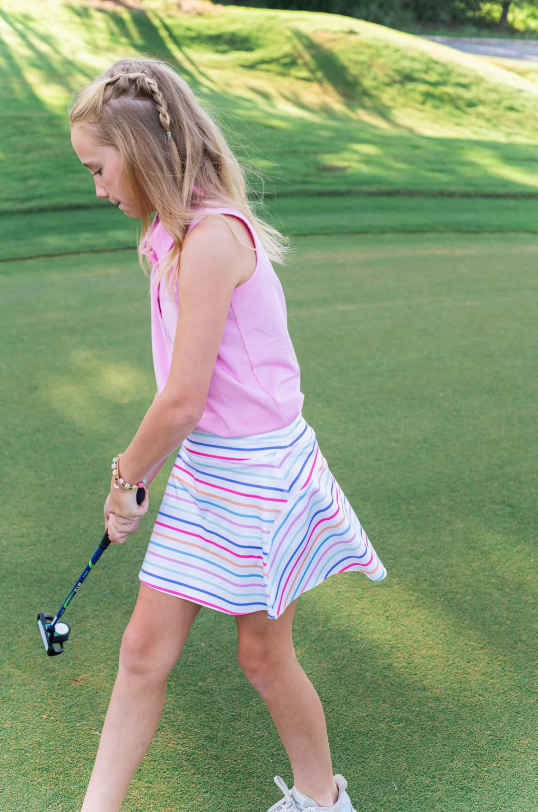 Rainbow Stripe Tennis Skort