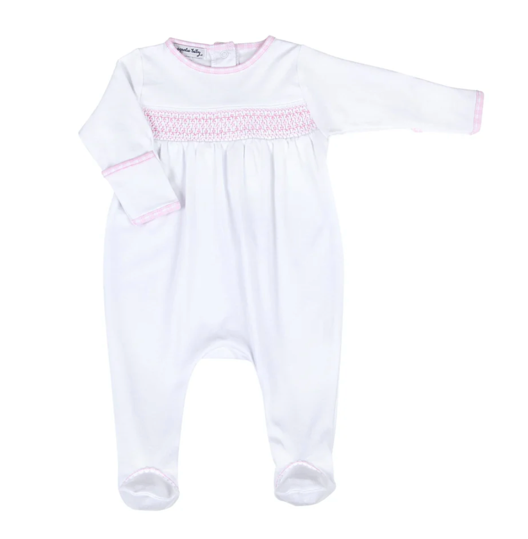 Pink New Beginnings Smocked Footie (Baby)