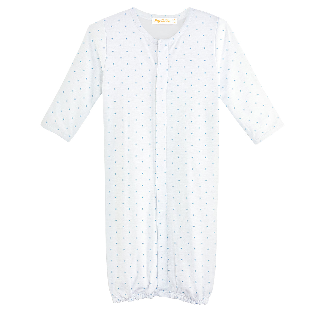 Blue Dots Printed Conv Gown