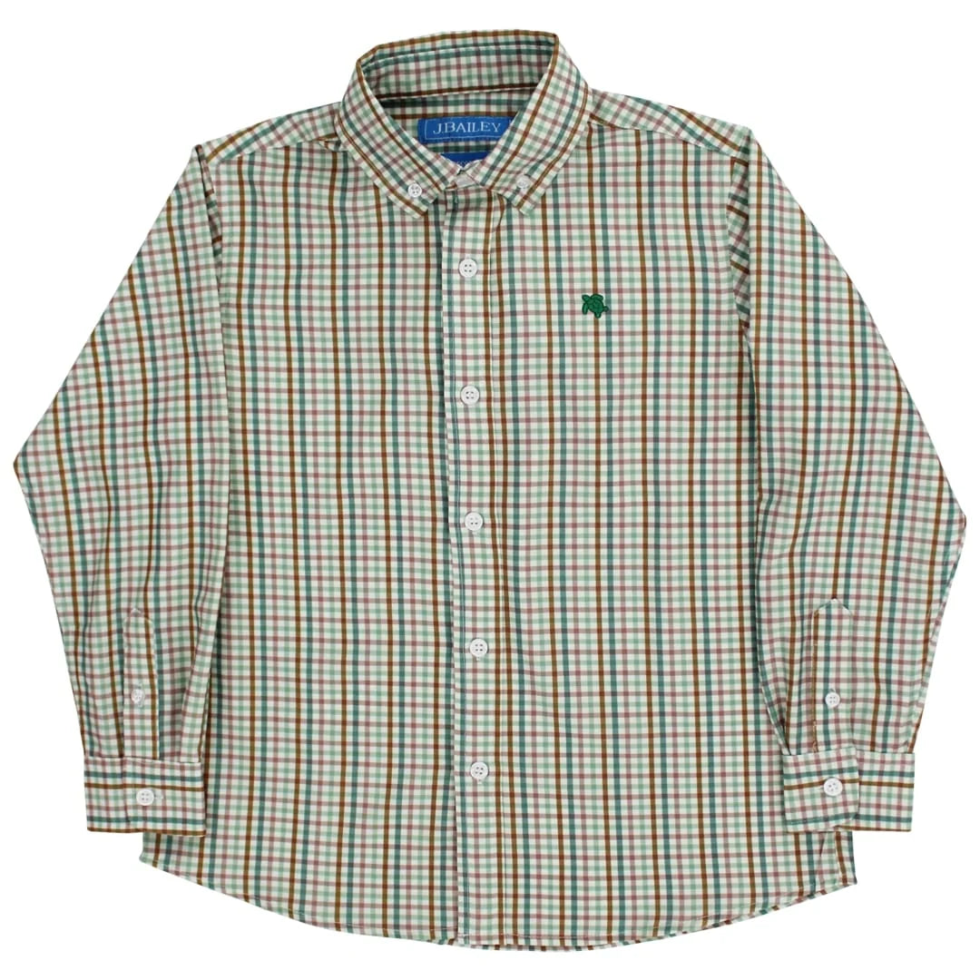 Acorn Plaid Roscoe Performance Button Down Shirt