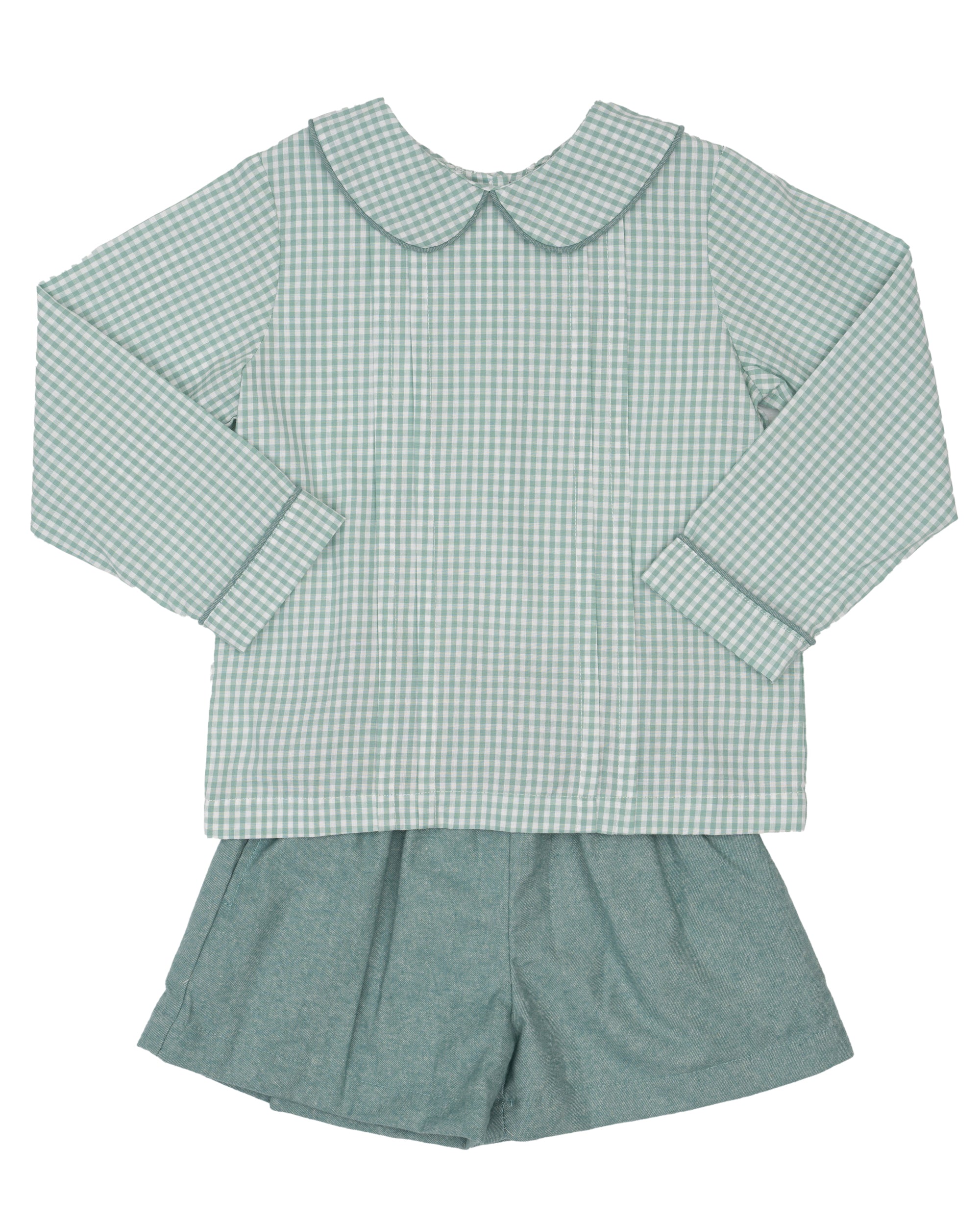 Tyler Teal Briar Check Short Set