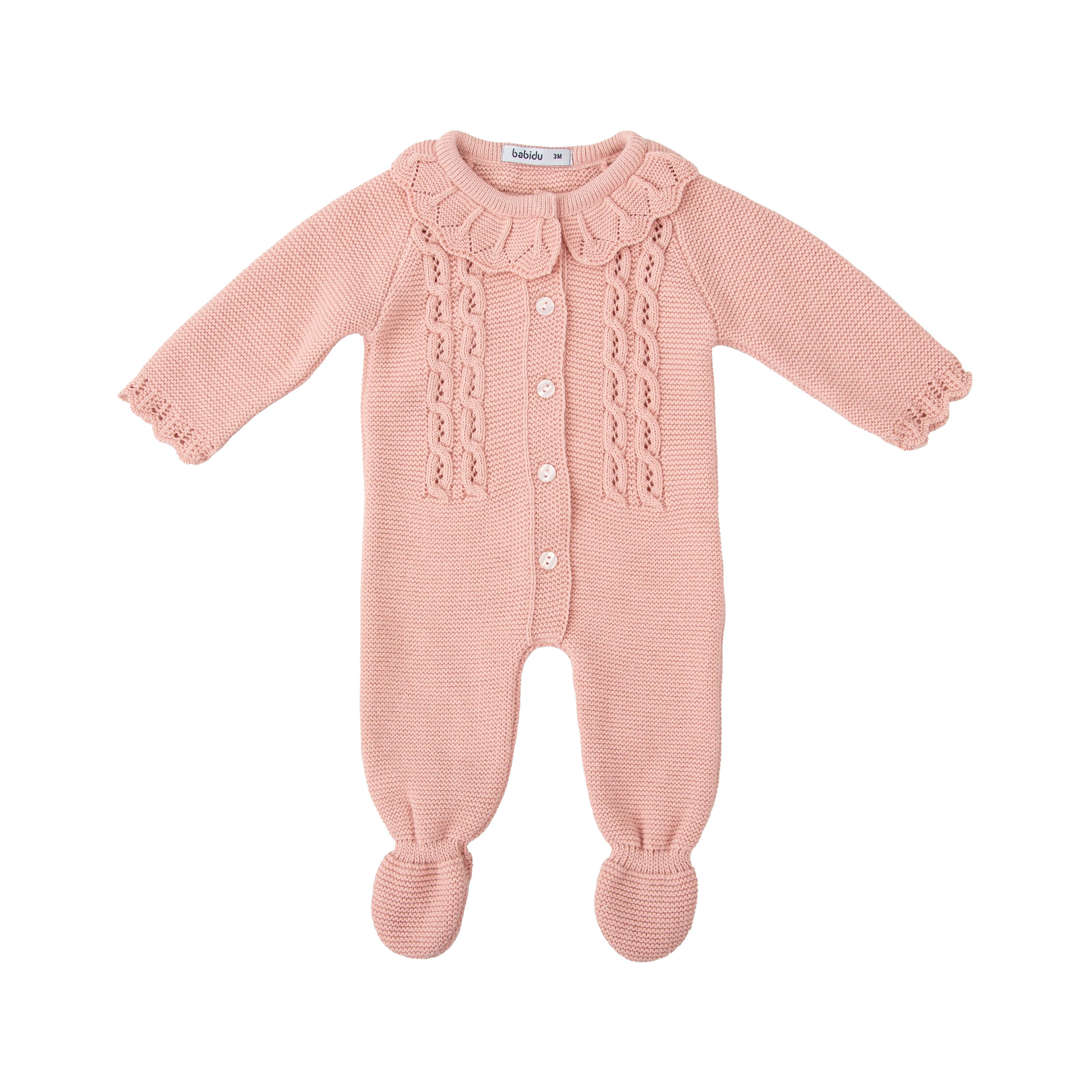 Mauve Knit Playsuit w/ Hat
