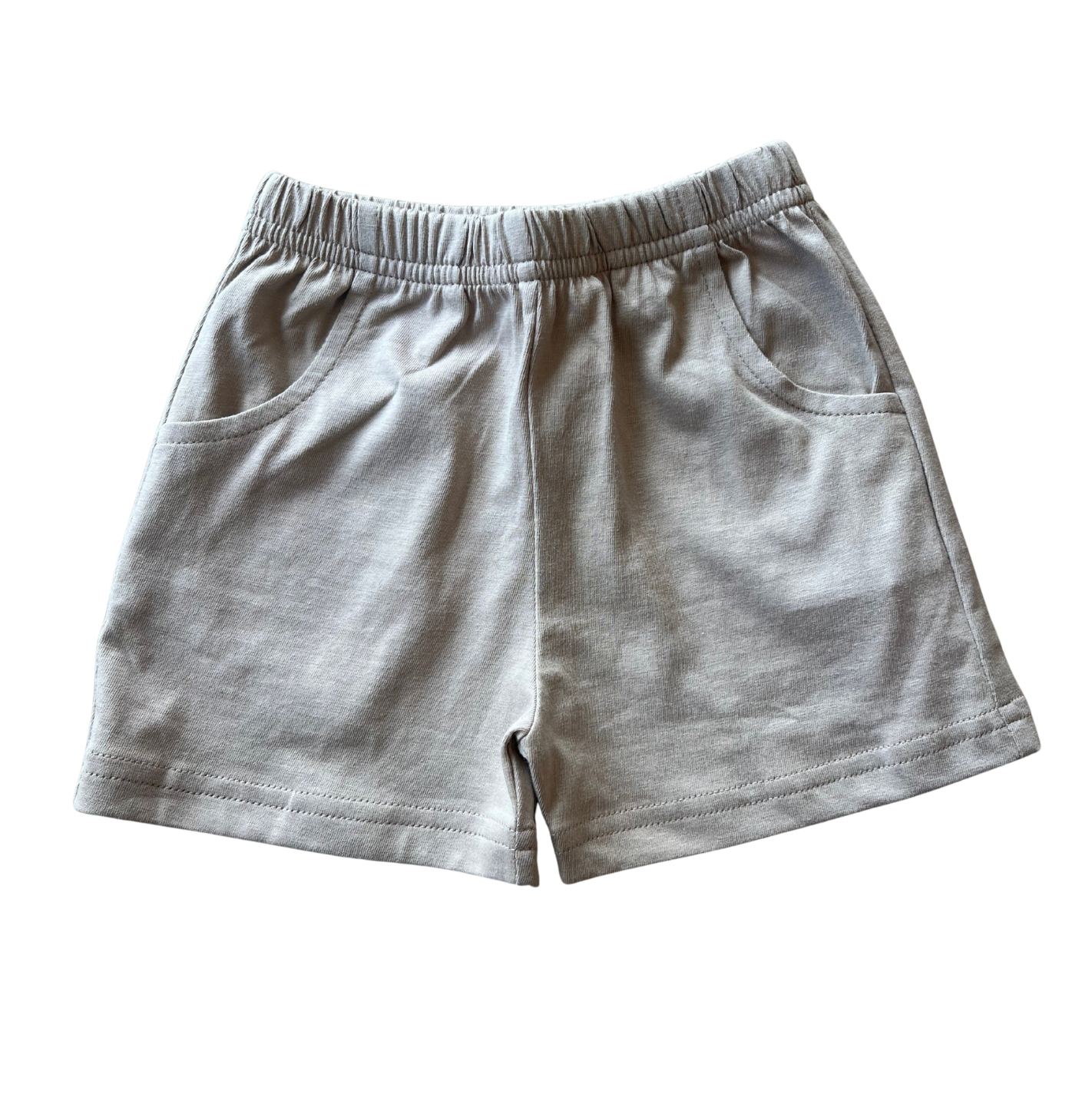 Khaki Jersey Front Pocket Short