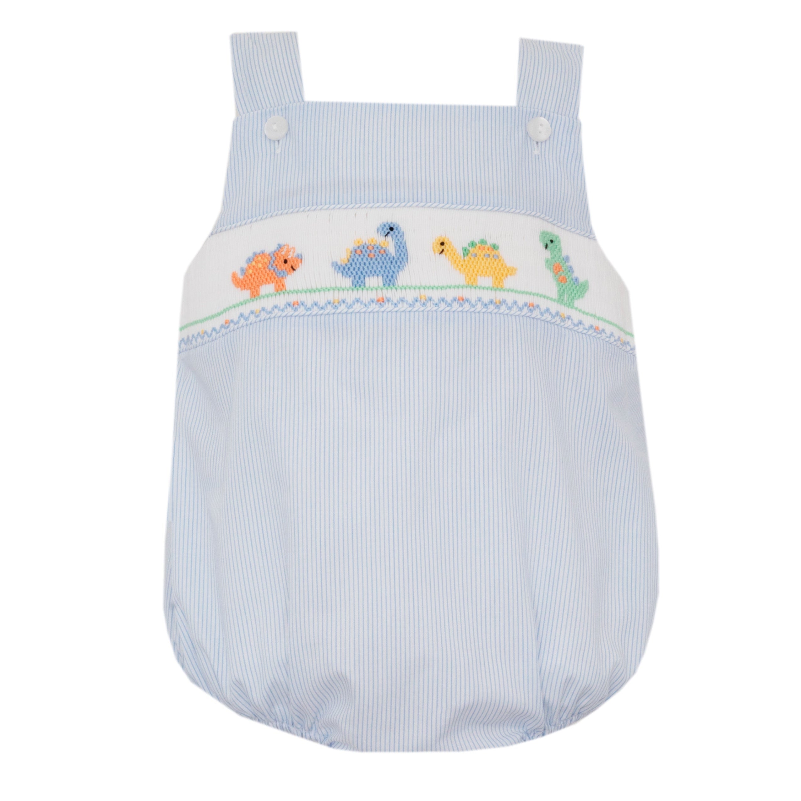 Lt Blue Tiny Stripe Dino Strap Bubble