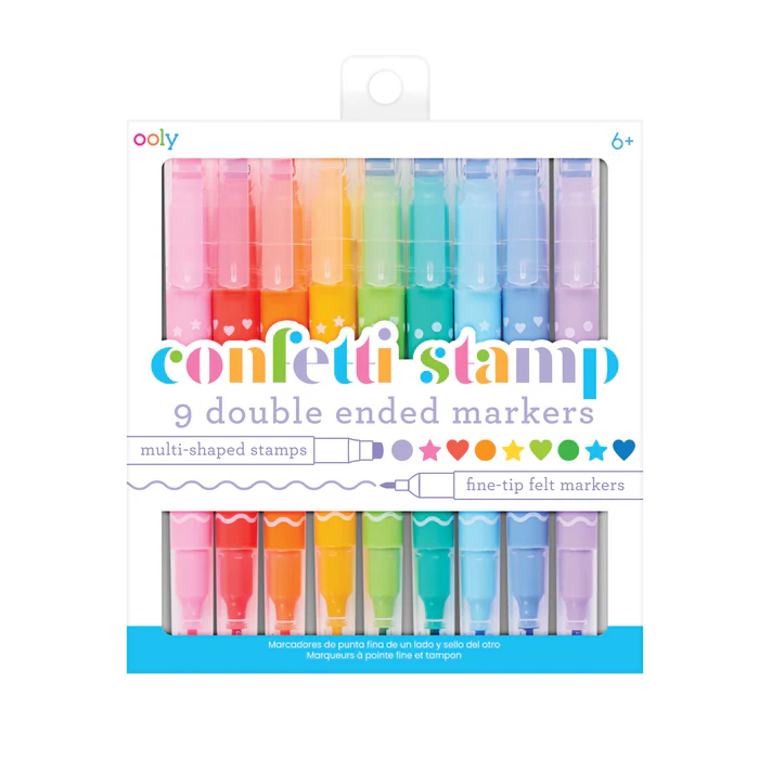Confetti Stamp Double Ended Markers