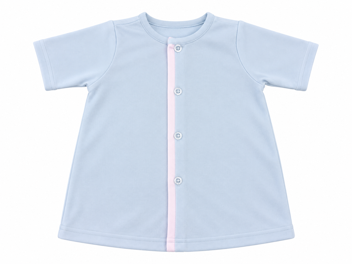 Blue/White Blank Knit Daygown
