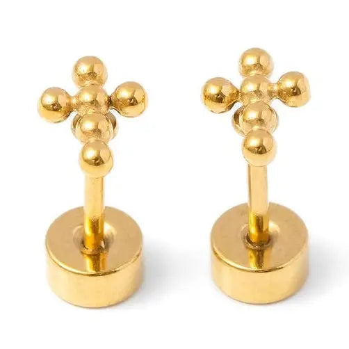 Beaded Cross Earrings