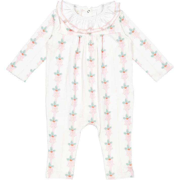 Pink Mistletoe Baby Pajama (Infant)