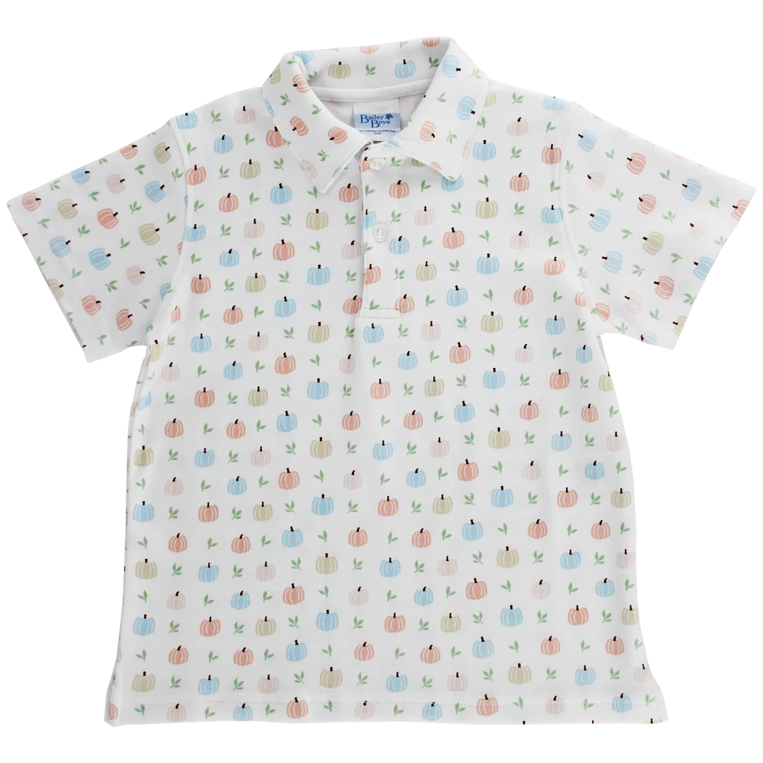 Pumpkin Print Polo Shirt (Kid)
