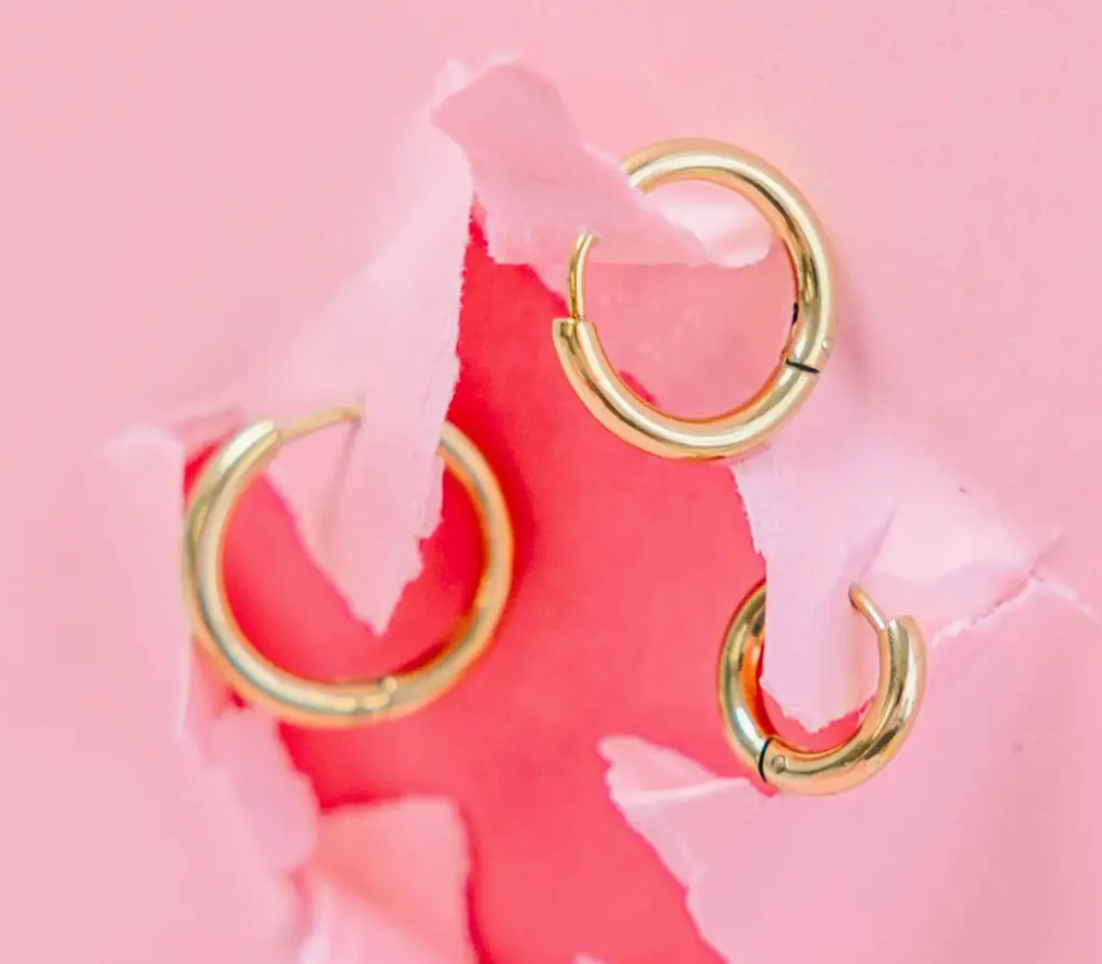 Gold Huggies Earrings