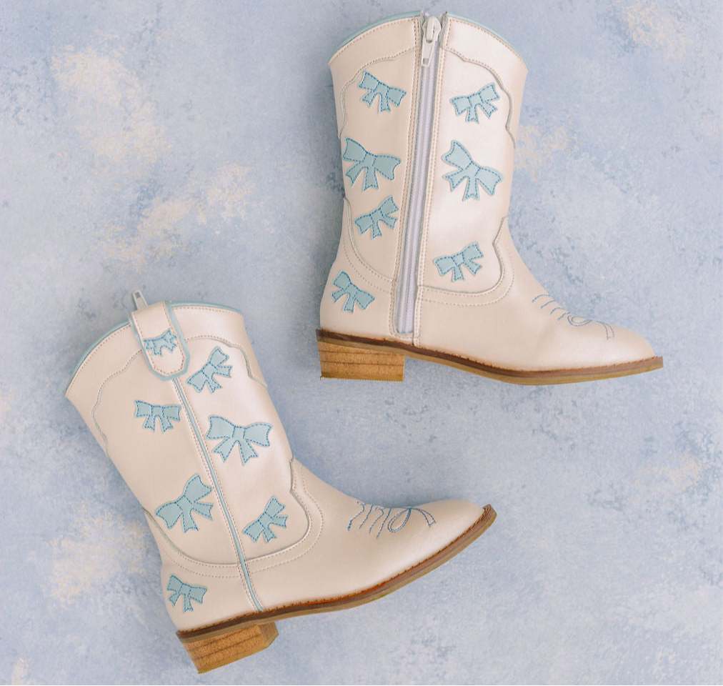 Blue Bow Cowgirl Boot