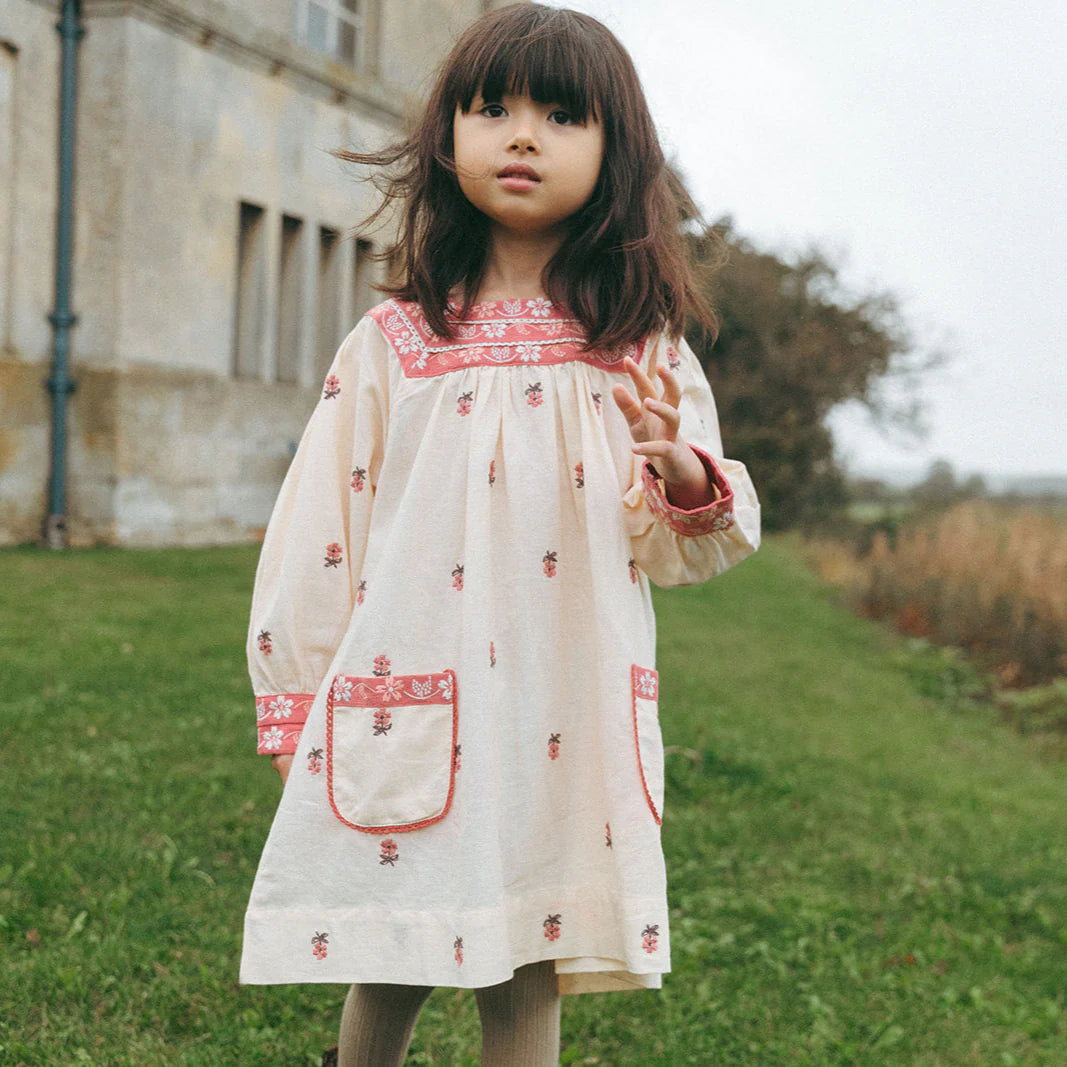 Petite Flower Emb Adelle Dress