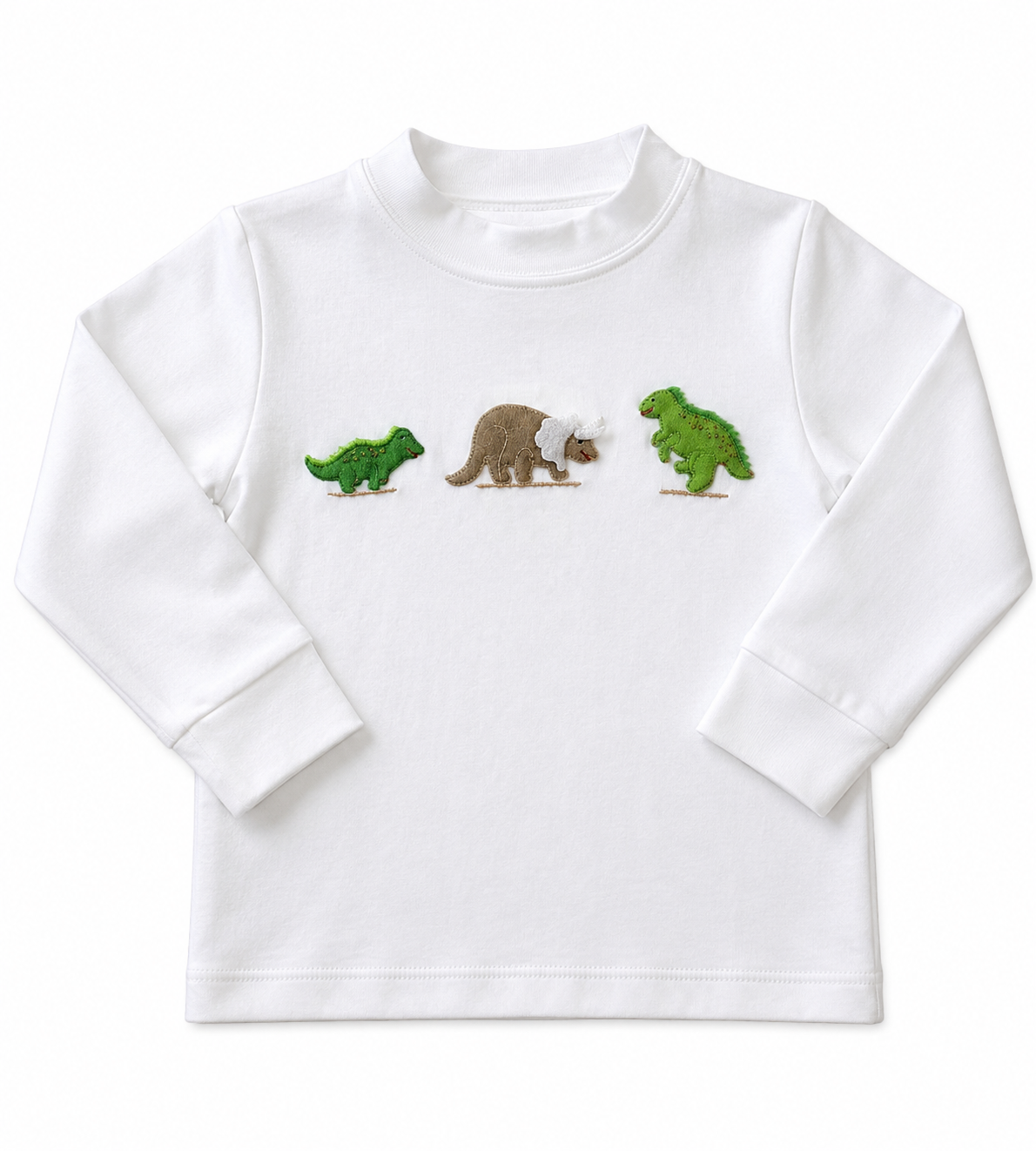 White Dinosaur LS Crewneck Shirt