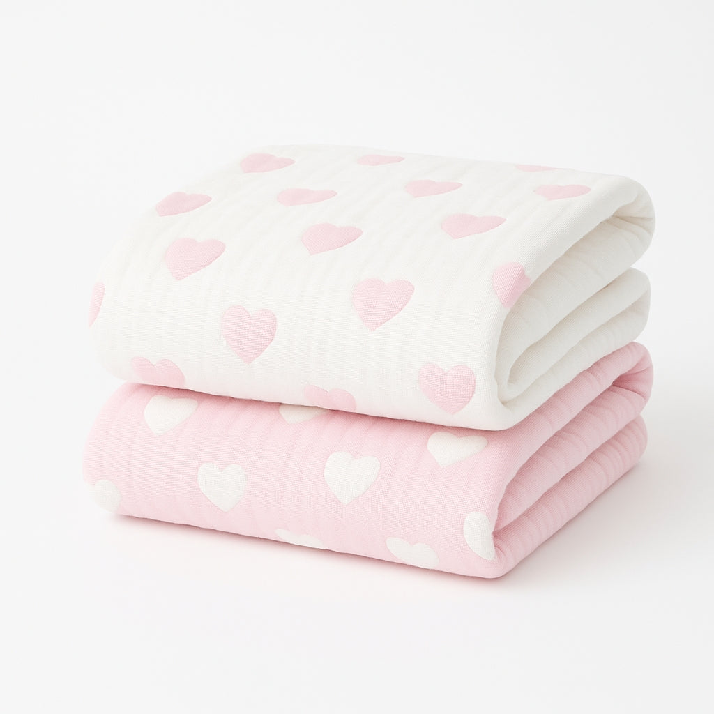 Hearts Receiving Baby Blanket