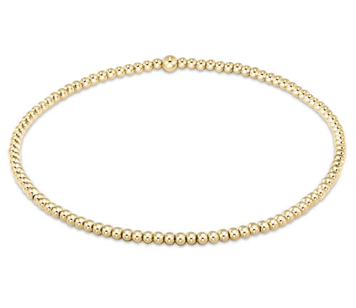 Classic Gold 2mm Bead Bracelet