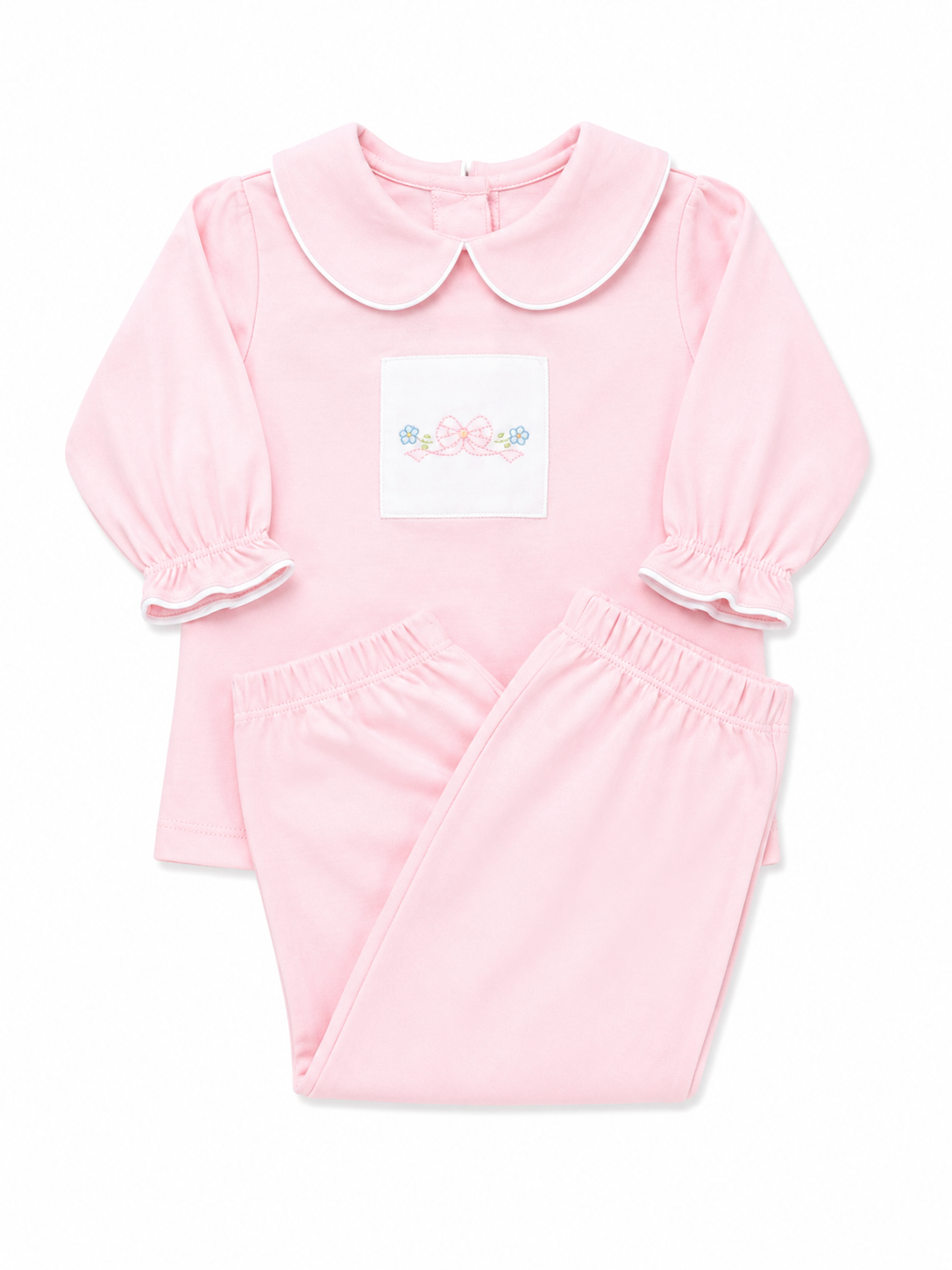 Pink Bow Knit Two Piece Set