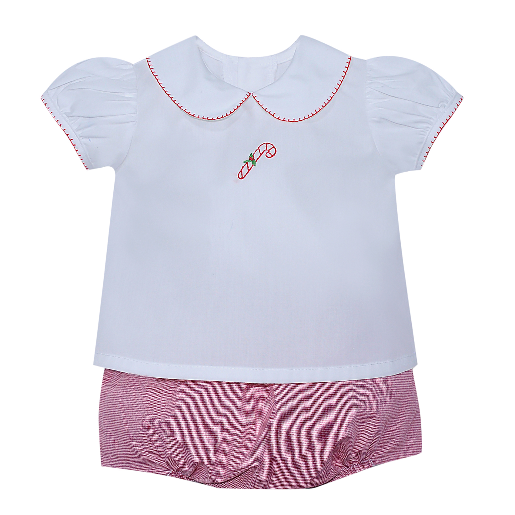 Candy Cane Bailey Girl Diaper Set