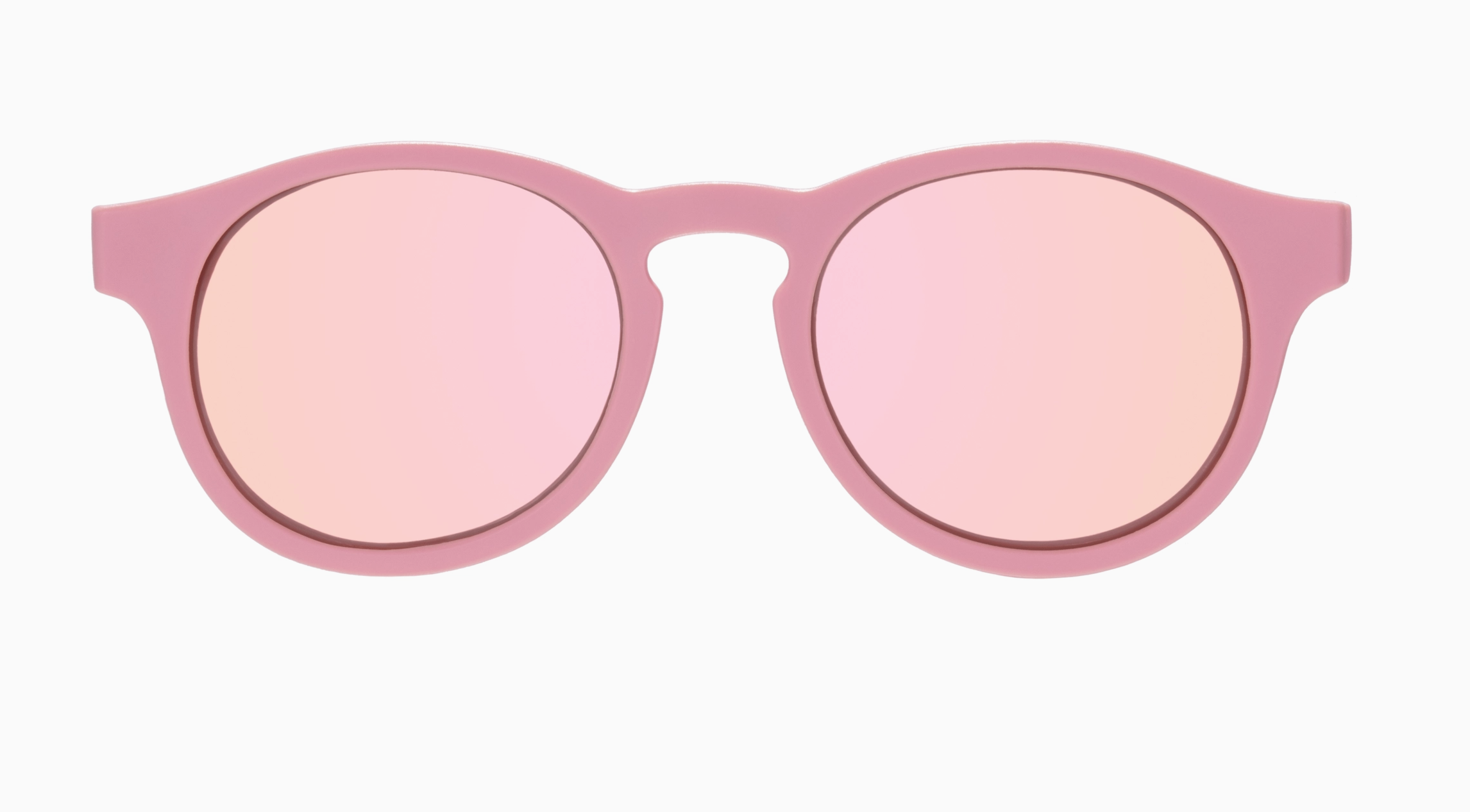 Pretty Pink Medium Polarized Keyhole Sunglasses with Mirrored Lens