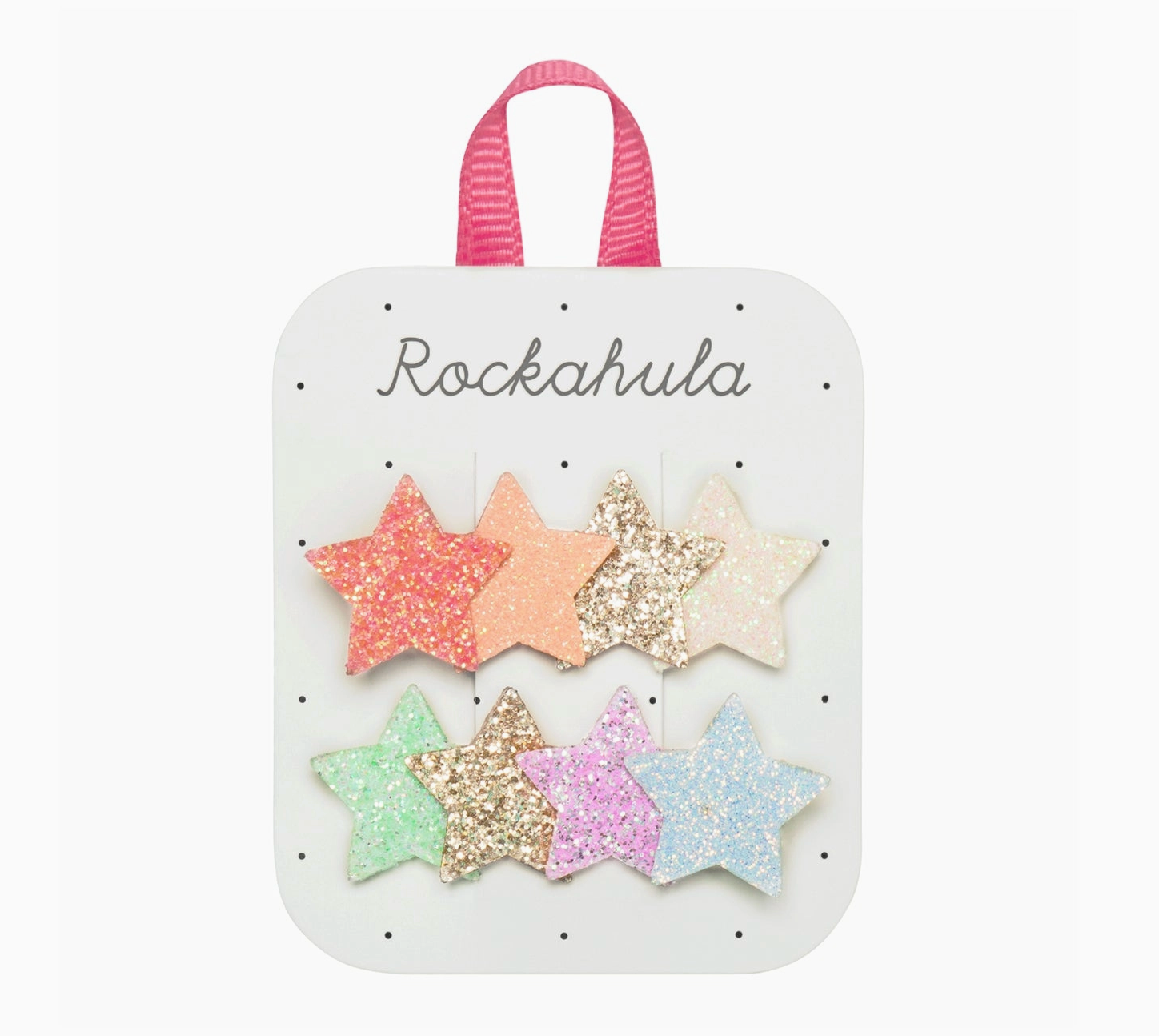 Rainbow Shimmer Star Clips