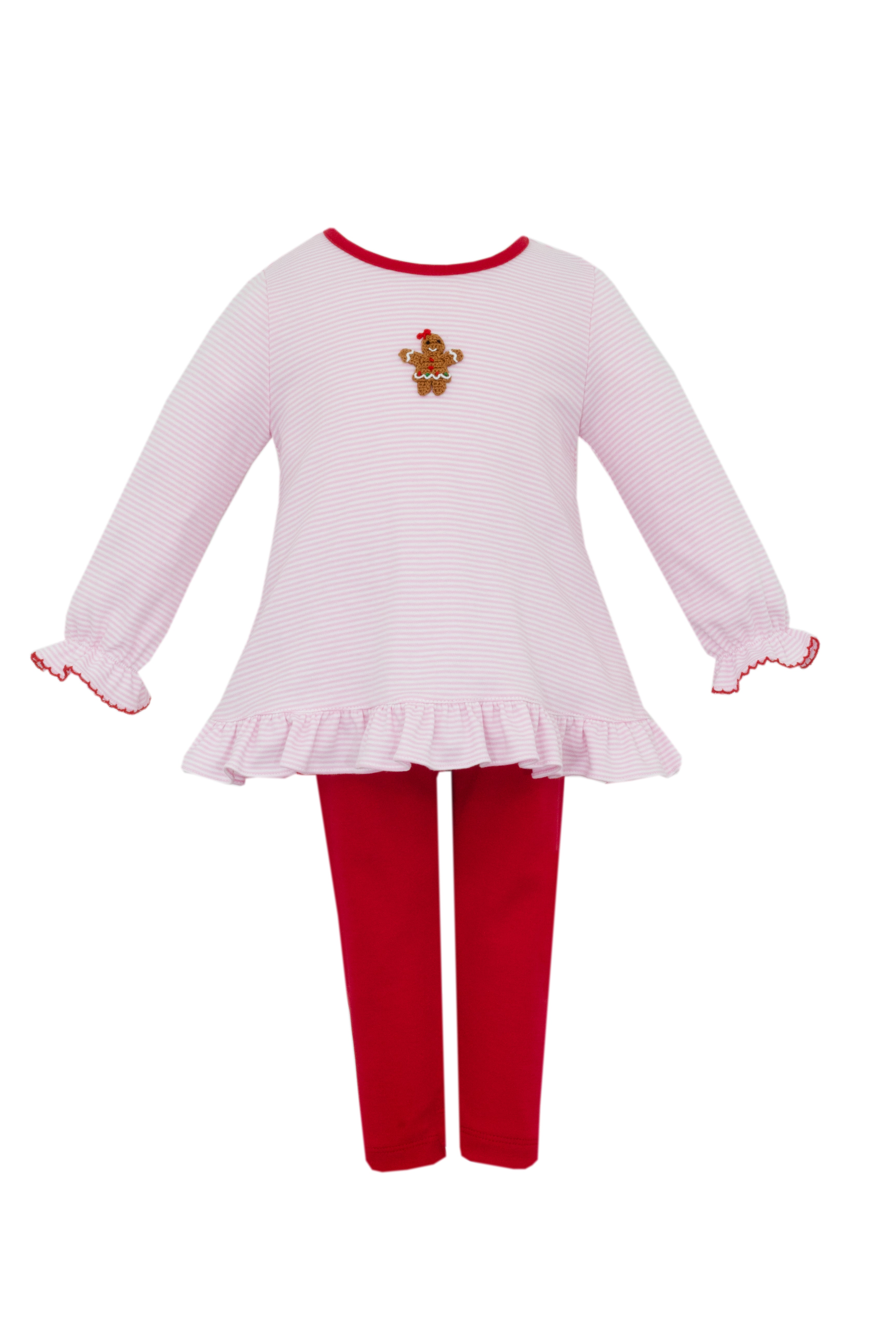 Pink Stripe Gingerbread Tunic Set