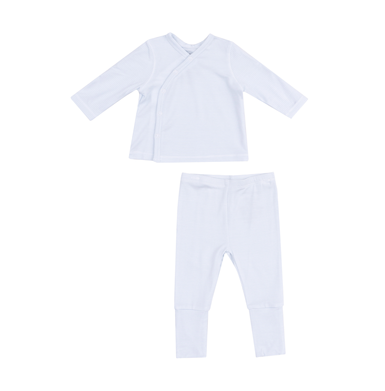 Stripe Classic Blue Set with Roll Over Cuff Pant