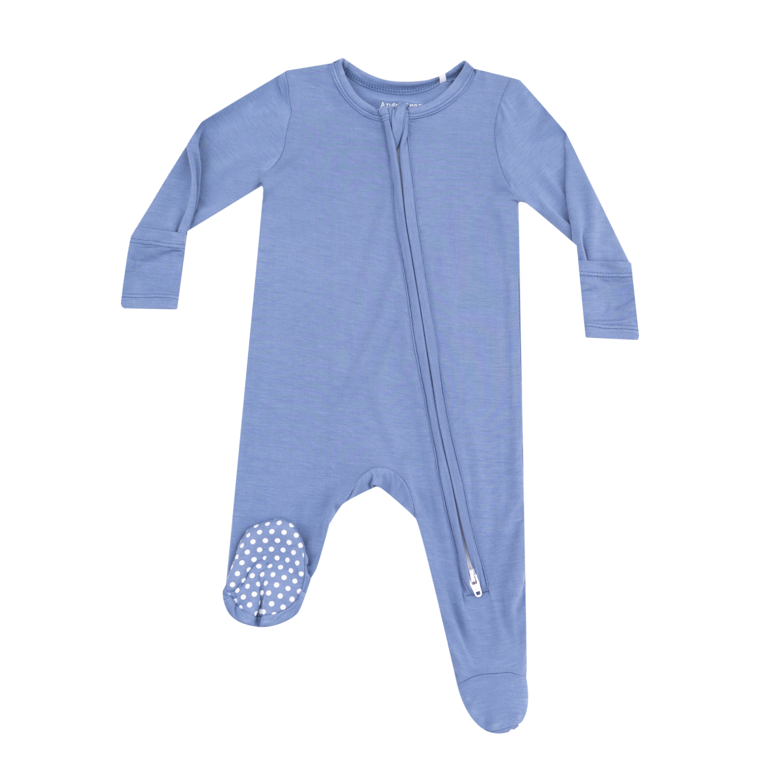 Solid Country Blue 2 Way Zipper Footie