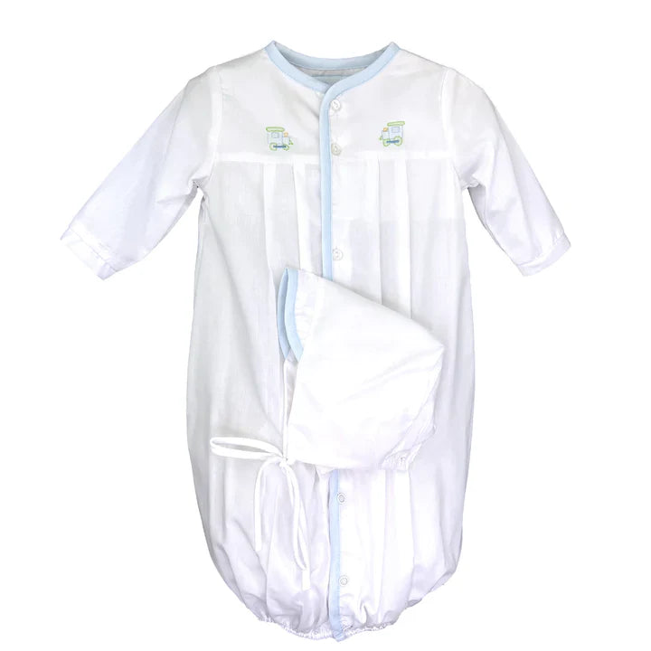 White Train Gown w/ Hat