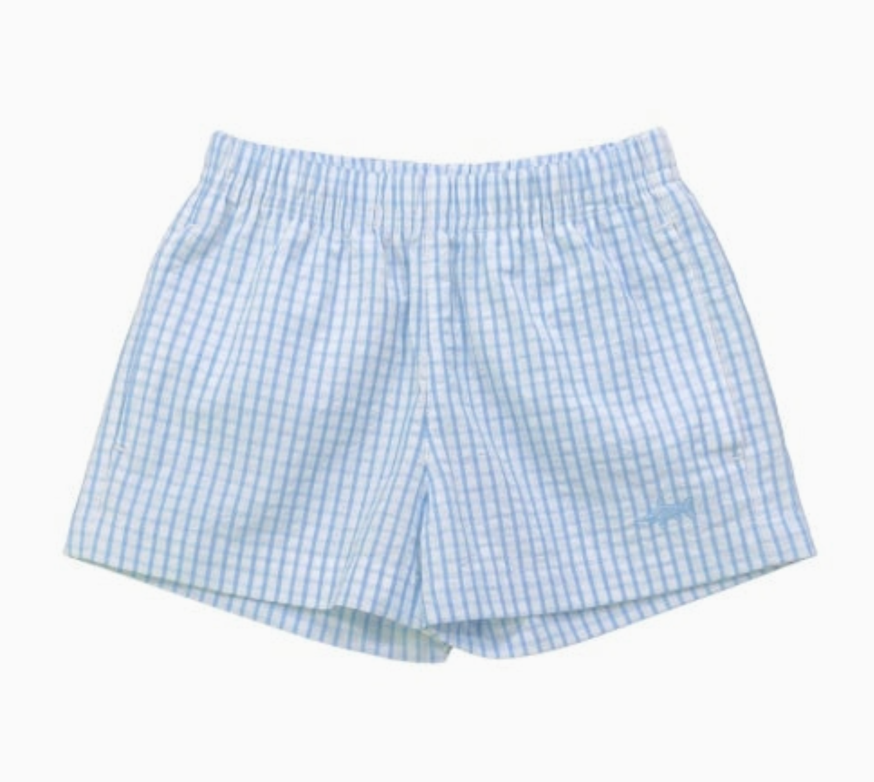 Naples Seaside White Plaid Seersucker Short (Toddler)