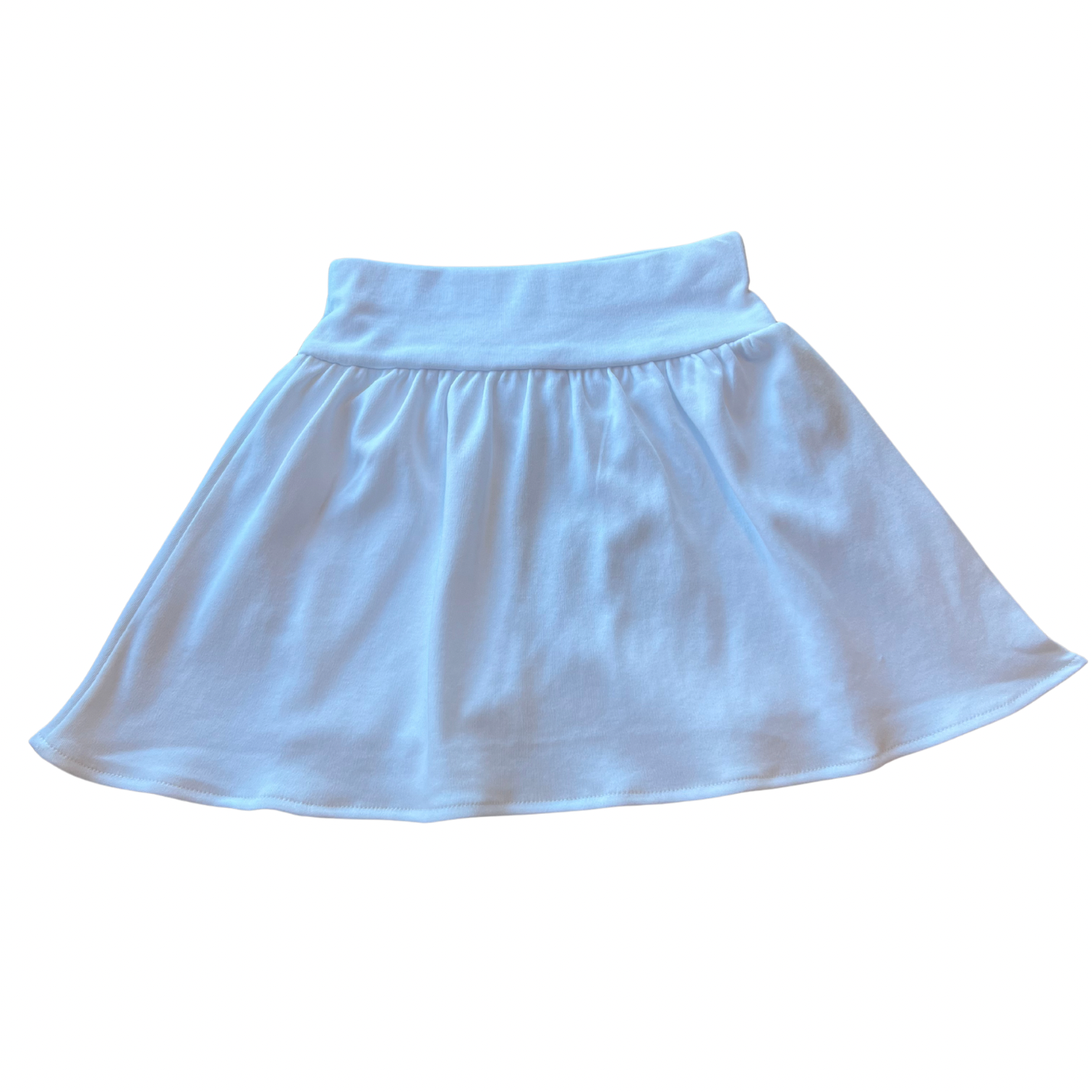 White Gathered Skort