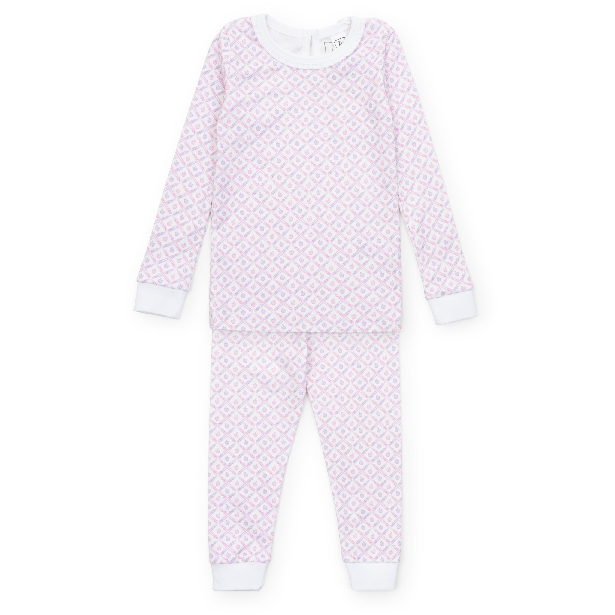 Ava School Plaid Pink Pajama Pant Set (Toddler)