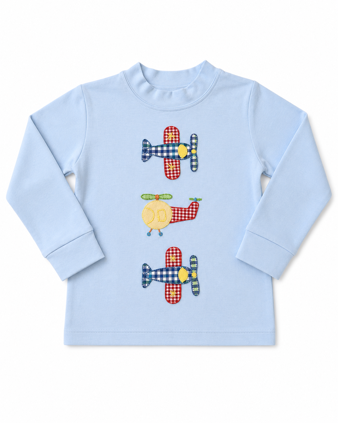 Lt Blue Flight School LS Crew Neck Shirt