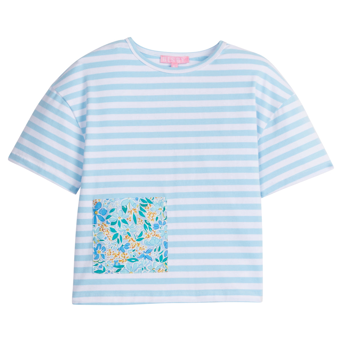 Frangipani Blue Boxy Tee